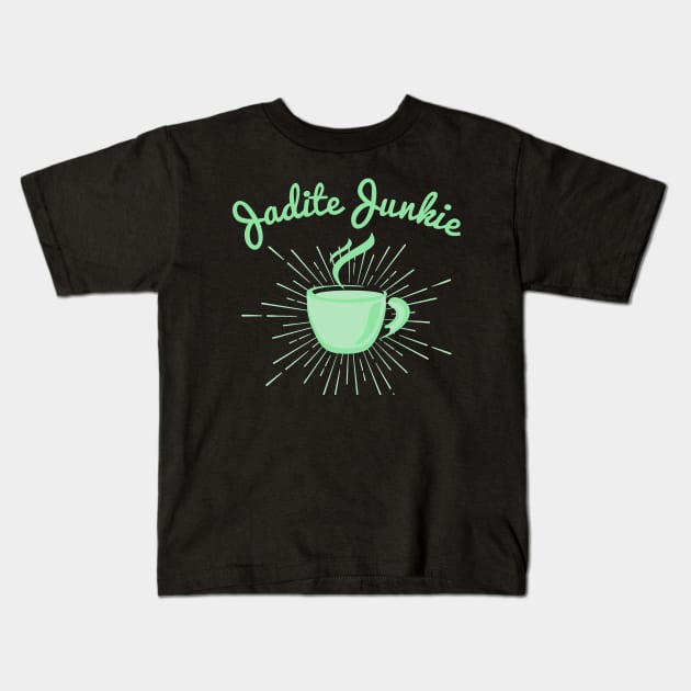 Jadite Junkie - Vintage Jadeite Green Coffee Cup Kids T-Shirt by SmokyKitten